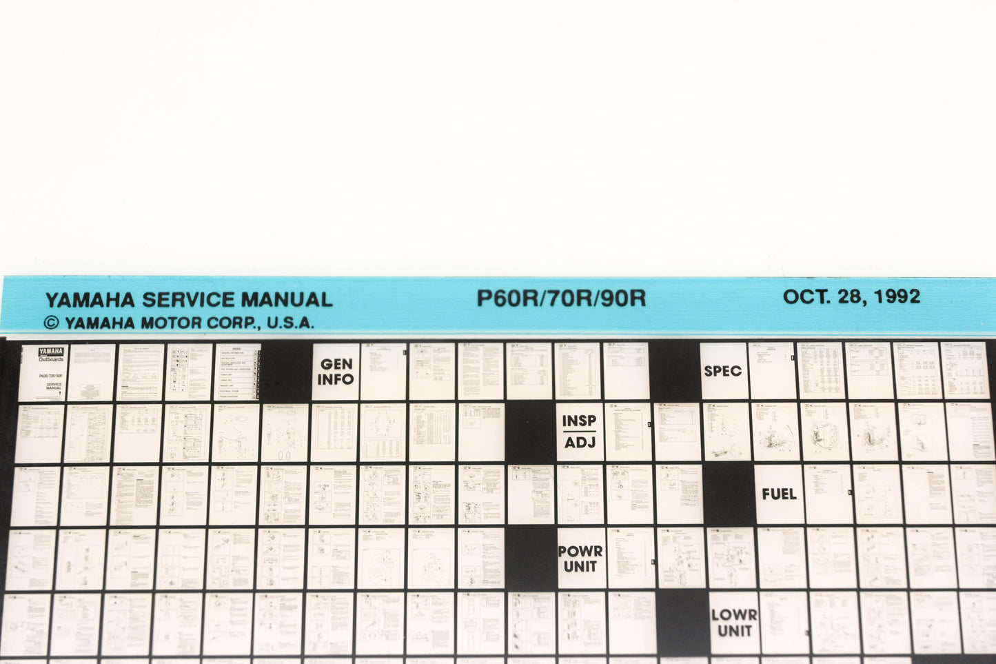 OEM Yamaha XM006-75 1992 P60R/70R/90R Service Manual Microfiche