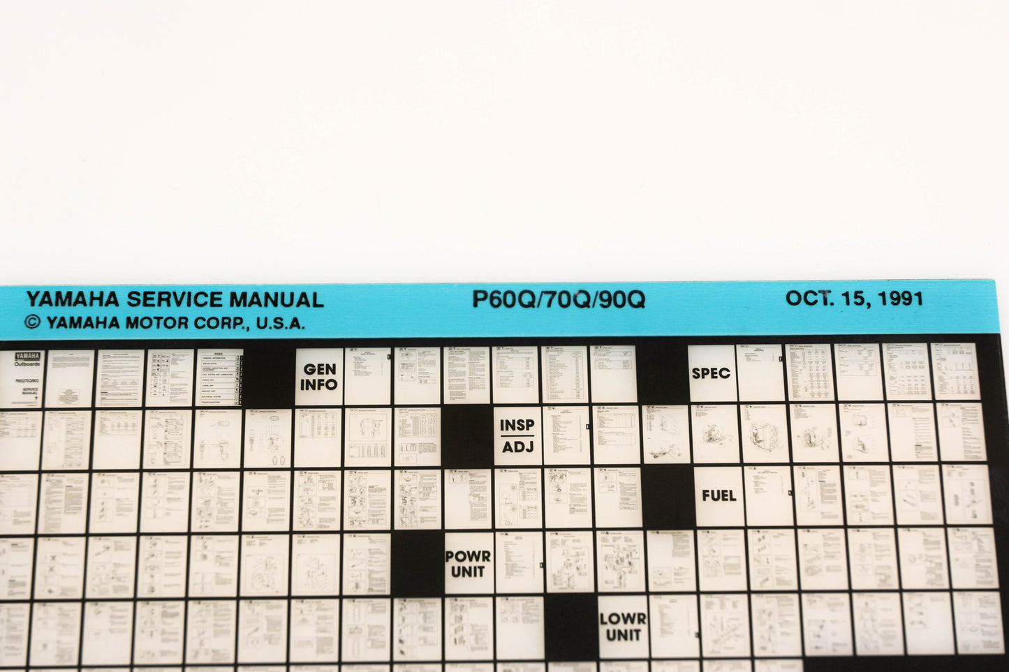 OEM Yamaha XM006-76 1991 P60Q/70Q/90Q Service Manual Microfiche