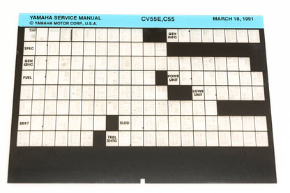 OEM Yamaha XM006-79 1991 CV55E, C55 Service Manual Microfiche