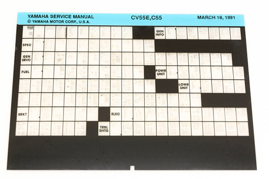 OEM Yamaha XM006-79 1991 CV55E, C55 Service Manual Microfiche