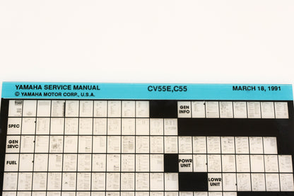 OEM Yamaha XM006-79 1991 CV55E, C55 Service Manual Microfiche