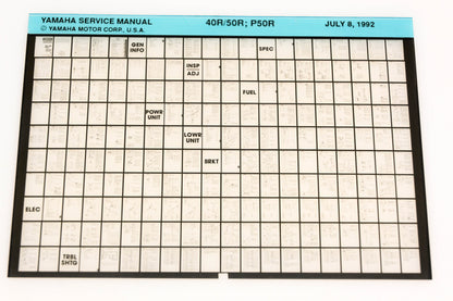 OEM Yamaha XM006-80 1992 40R/50R, P50R Service Manual Microfiche