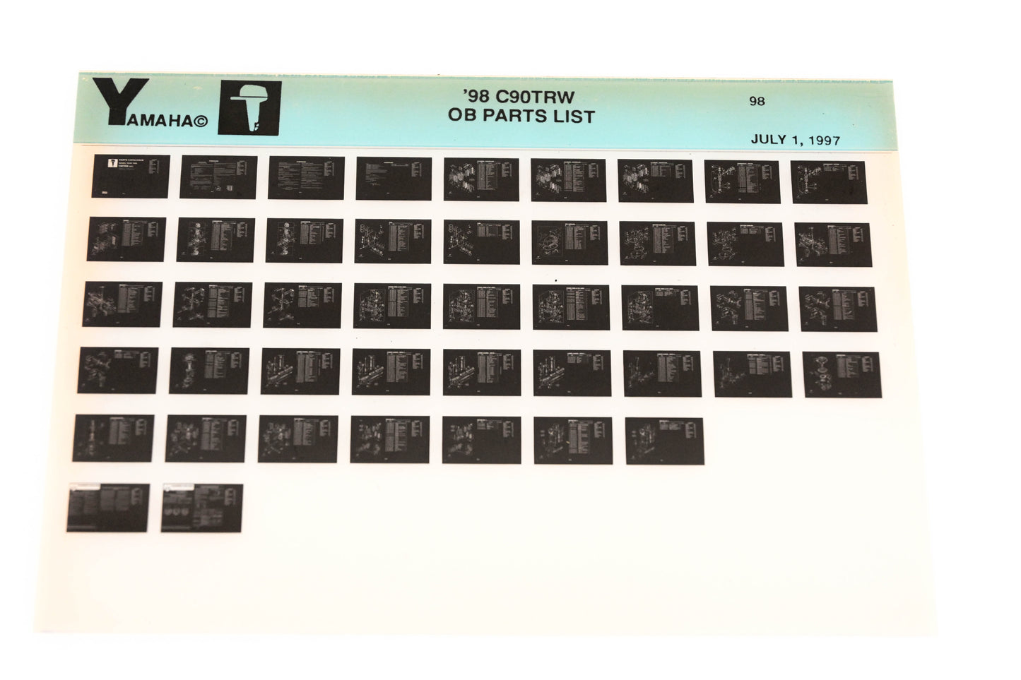 OEM Yamaha XM006-81 1998 C90TRW Outboard Parts List Microfiche