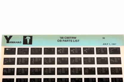 OEM Yamaha XM006-81 1998 C90TRW Outboard Parts List Microfiche
