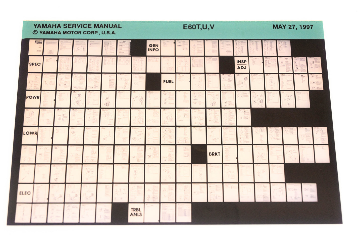OEM Yamaha XM006-82 1997 E60T,U,V Service Manual Microfiche
