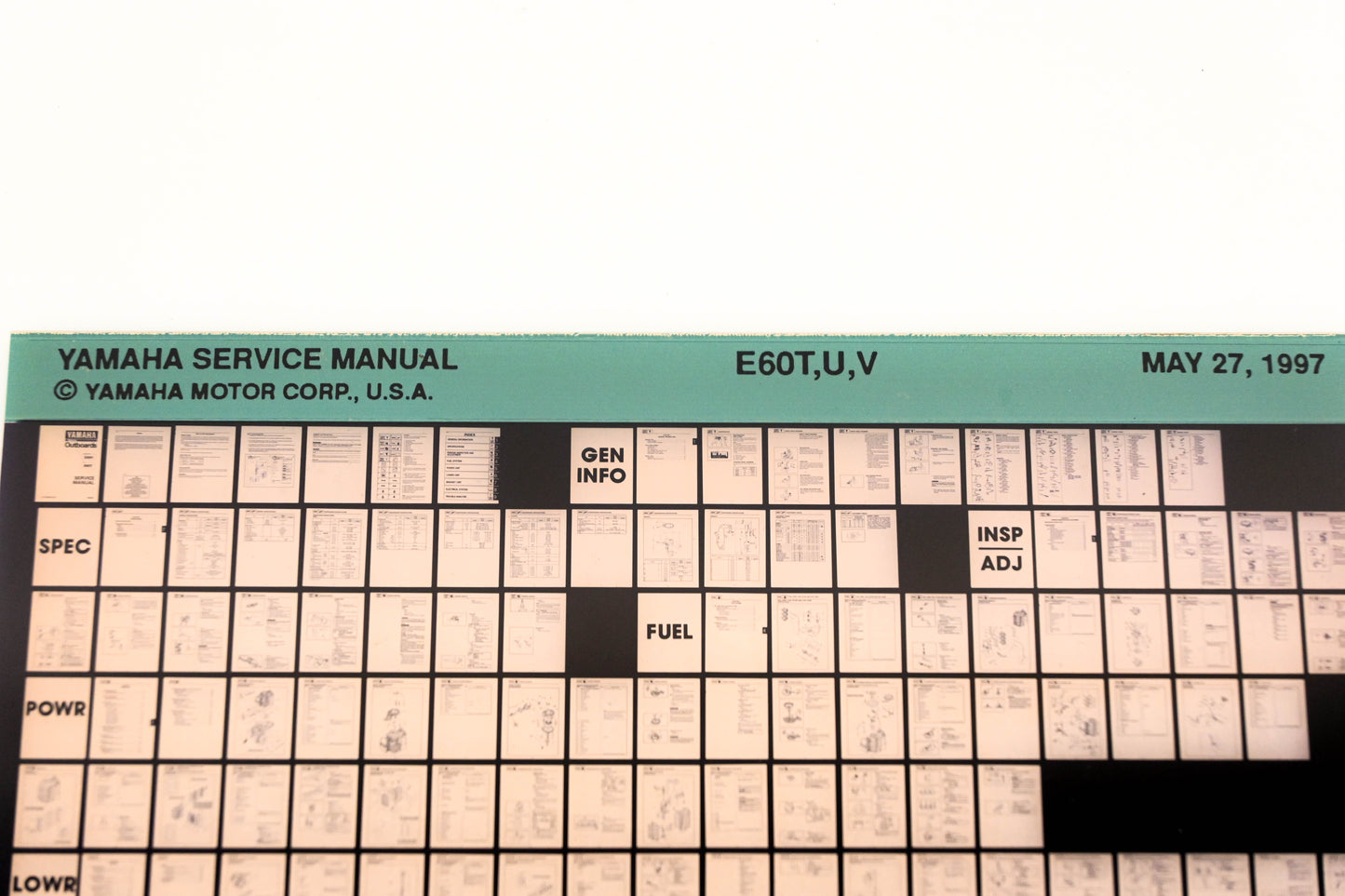 OEM Yamaha XM006-82 1997 E60T,U,V Service Manual Microfiche