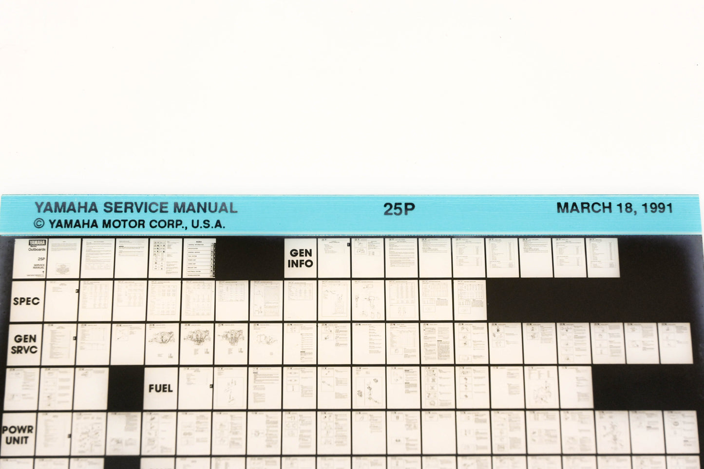 OEM Yamaha XM006-84 1991 25P Service Manual Microfiche