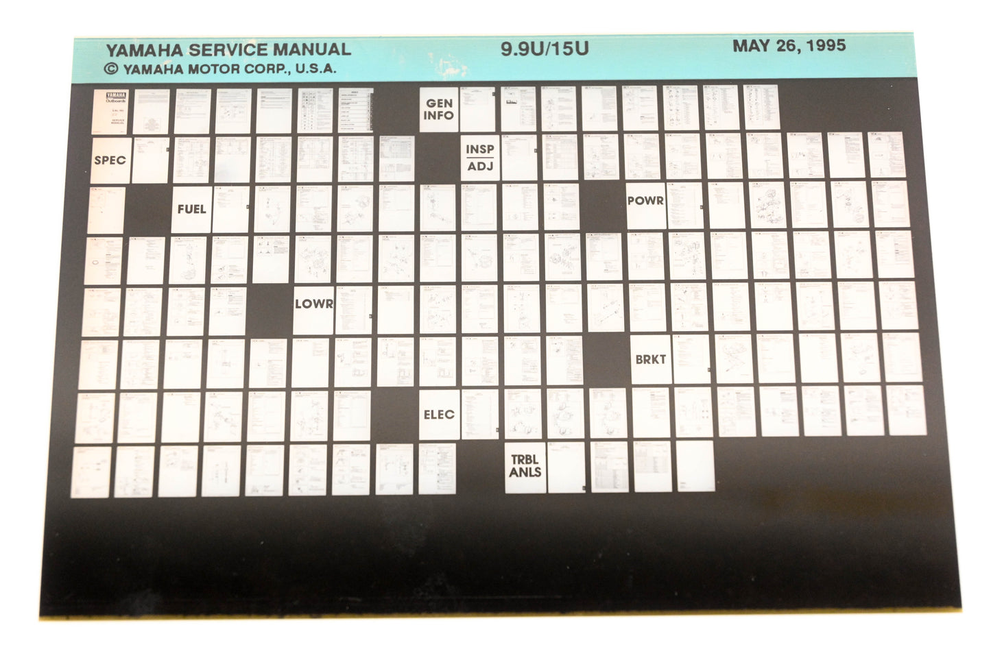 OEM Yamaha XM006-85 1995 9.9U/15U Service Manual Microfiche