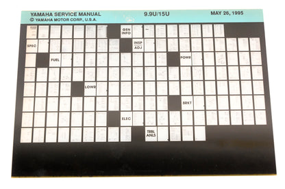OEM Yamaha XM006-85 1995 9.9U/15U Service Manual Microfiche