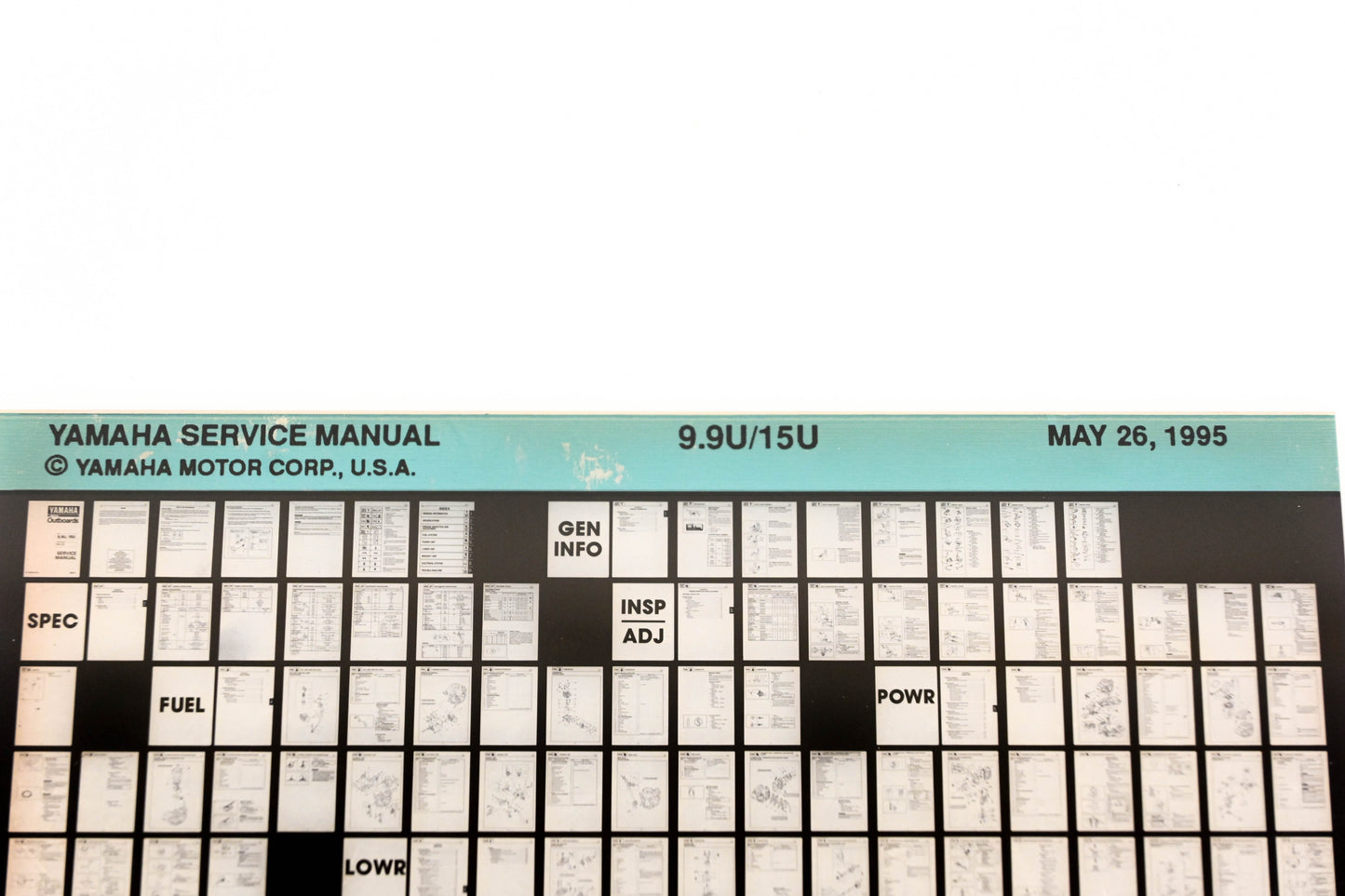 OEM Yamaha XM006-85 1995 9.9U/15U Service Manual Microfiche