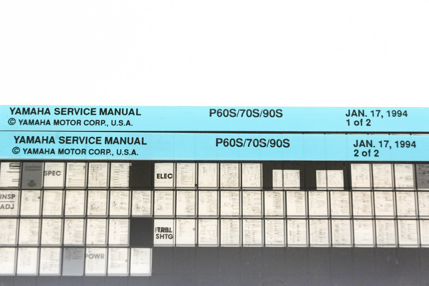 OEM Yamaha XM006-86 1994 P60S/70S/90S Service Manual Microfiche Lot