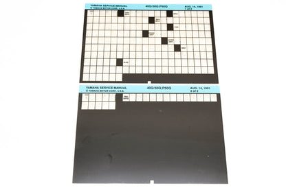 OEM Yamaha XM006-87 1991 40Q/50Q/P50Q Service Manual Microfiche Lot