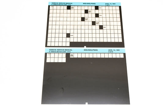 OEM Yamaha XM006-87 1991 40Q/50Q/P50Q Service Manual Microfiche Lot