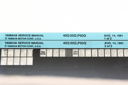 OEM Yamaha XM006-87 1991 40Q/50Q/P50Q Service Manual Microfiche Lot