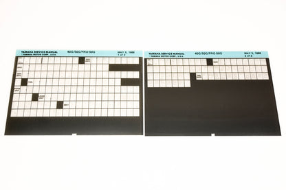 OEM Yamaha XM006-88 1988 40G/50G/PRO-50G Service Manual Microfiche Lot