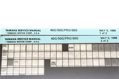OEM Yamaha XM006-88 1988 40G/50G/PRO-50G Service Manual Microfiche Lot
