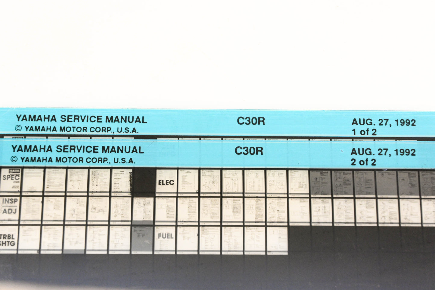 OEM Yamaha XM006-92 1992 C30R Service Manual Microfiche Lot