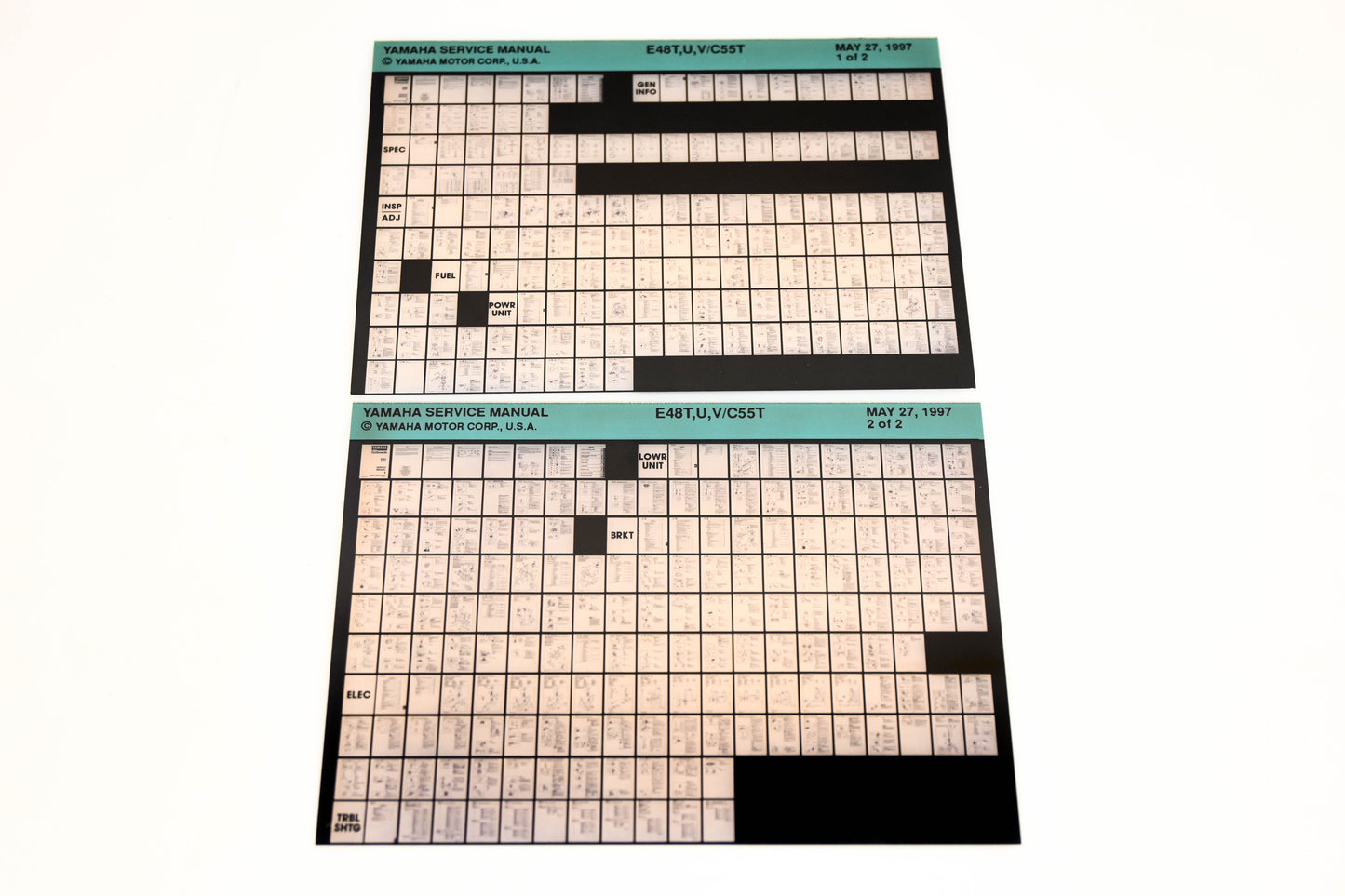OEM Yamaha XM006-94 1997 E48T,U,V/C55T Service Manual Microfiche Lot