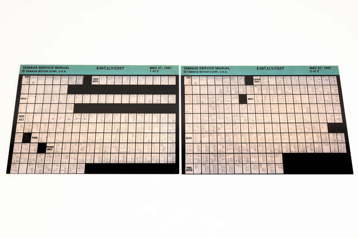 OEM Yamaha XM006-94 1997 E48T,U,V/C55T Service Manual Microfiche Lot