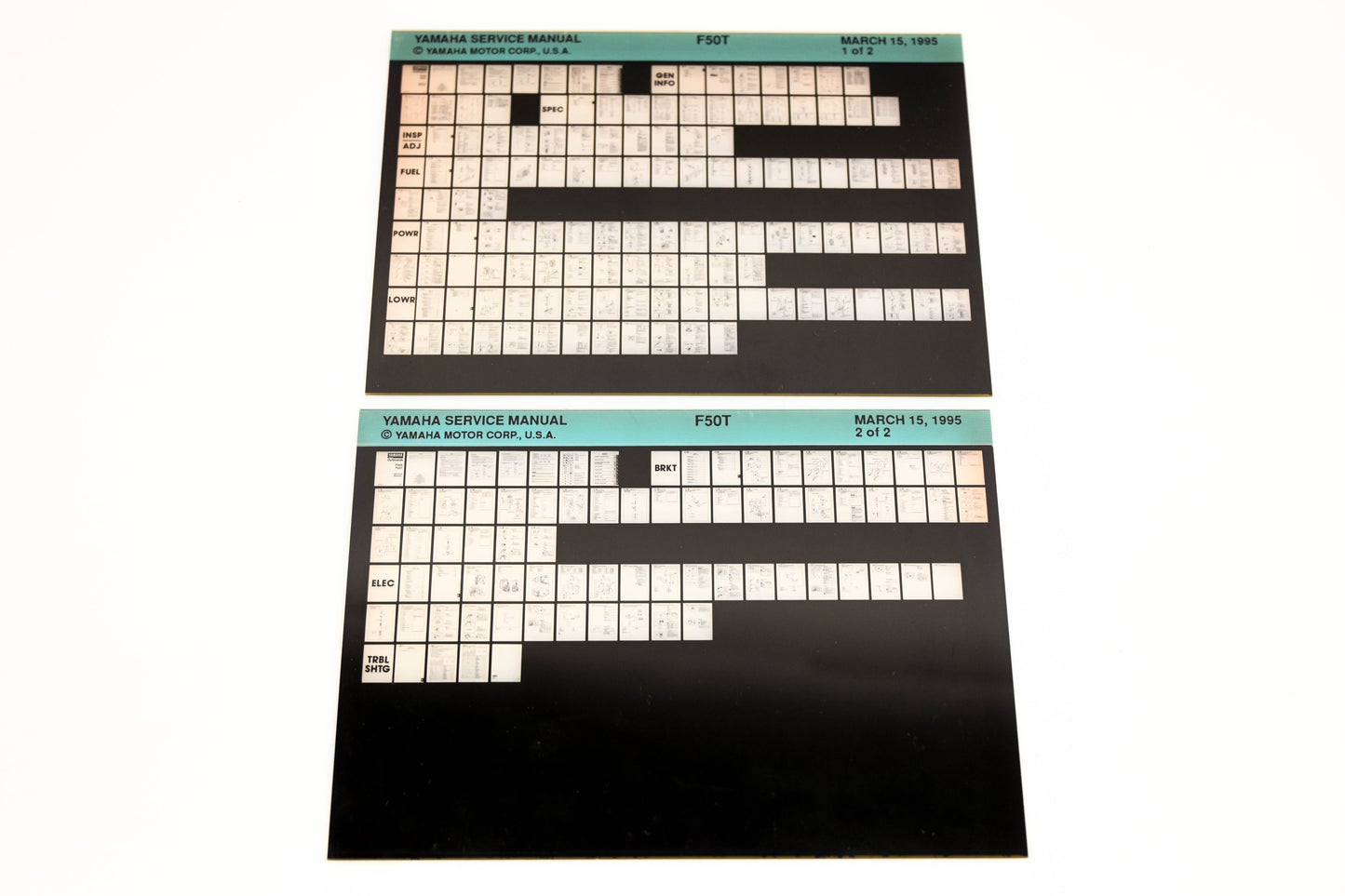 OEM Yamaha XM007-15 1995 F50T Service Manual Microfiche Lot