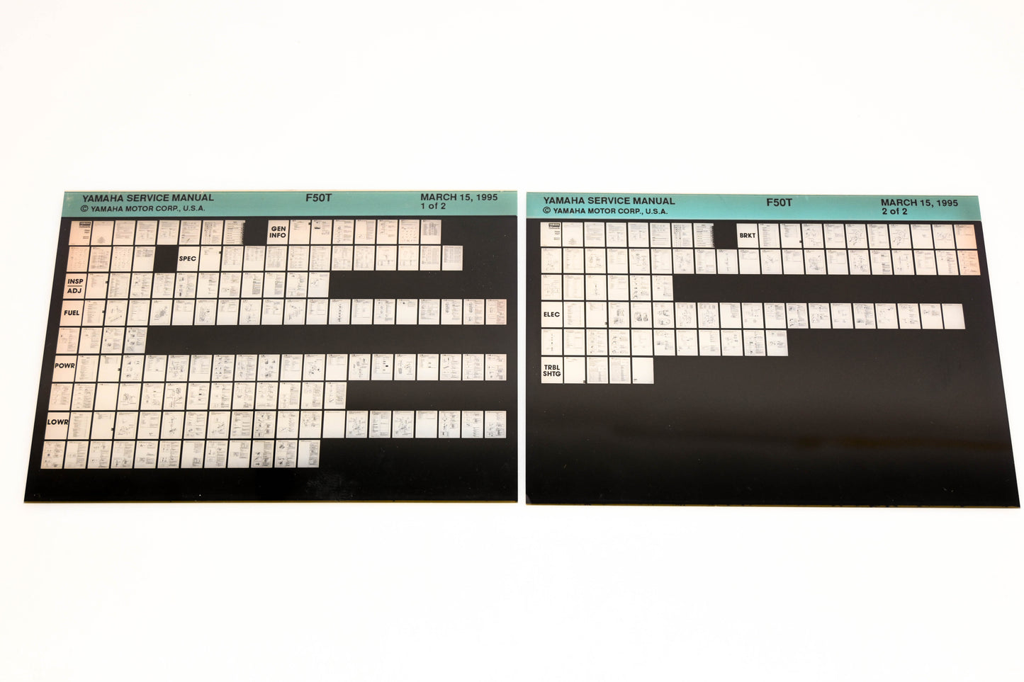 OEM Yamaha XM007-15 1995 F50T Service Manual Microfiche Lot