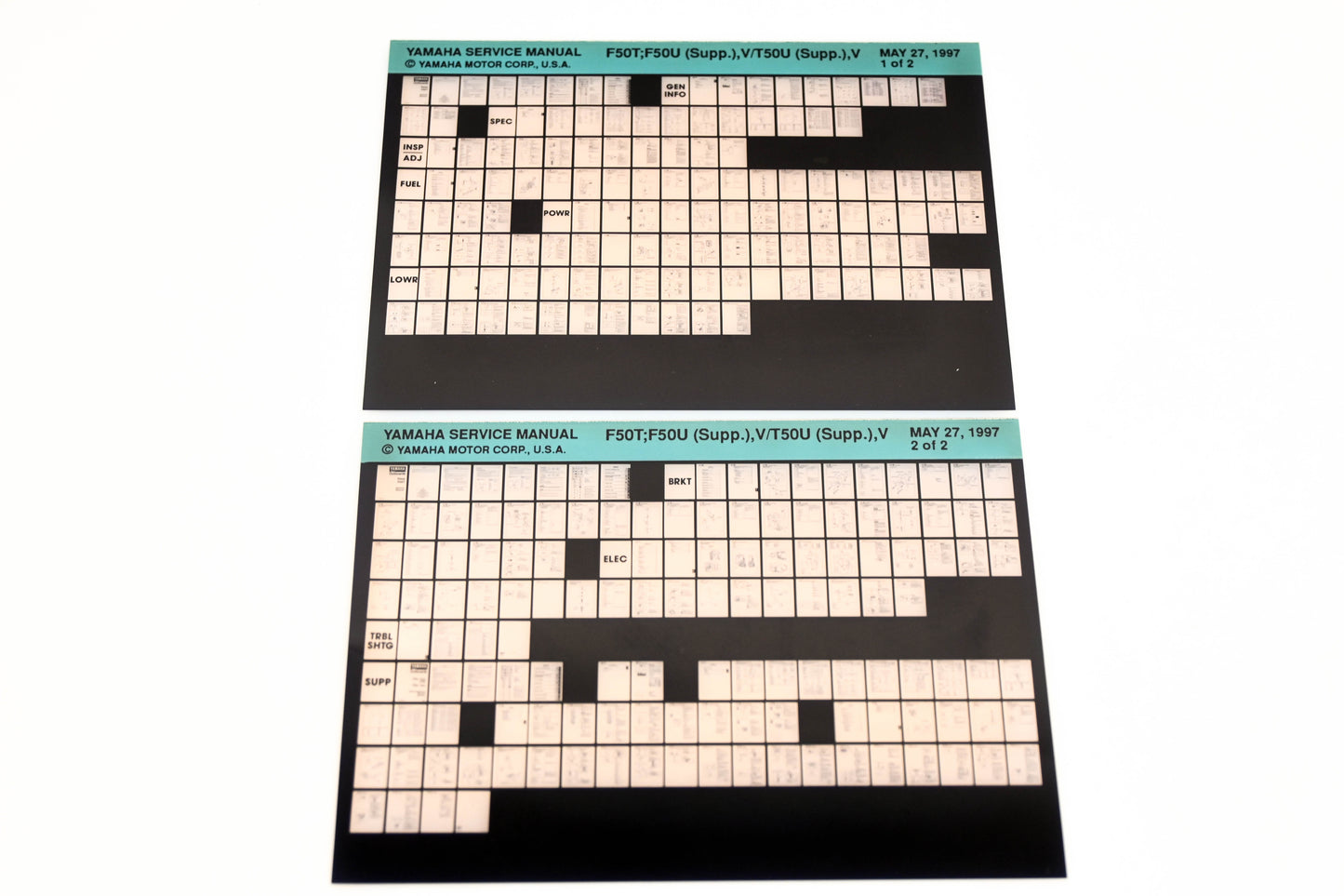 OEM Yamaha XM007-16 1997 F50T,F50U, V/T50U, V Supplement Manual Microfiche Lot