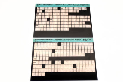 OEM Yamaha XM007-16 1997 F50T,F50U, V/T50U, V Supplement Manual Microfiche Lot