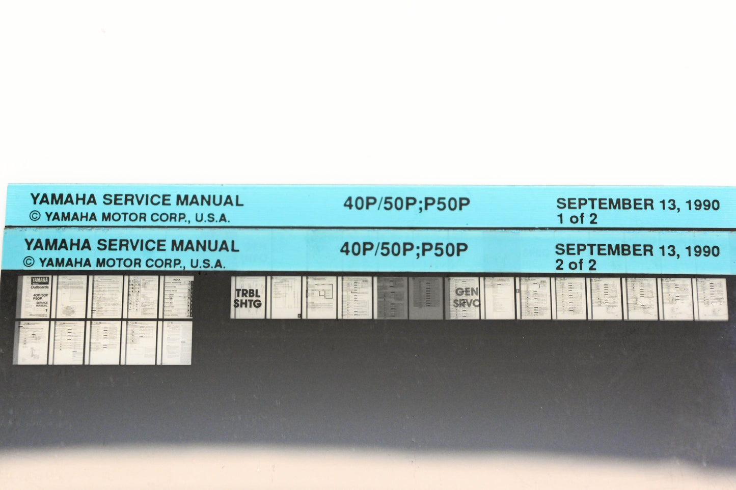 OEM Yamaha XM007-18 1990 40P/50P, P50P Service Manual Microfiche Lot