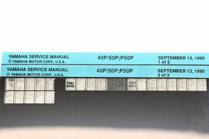 OEM Yamaha XM007-18 1990 40P/50P, P50P Service Manual Microfiche Lot