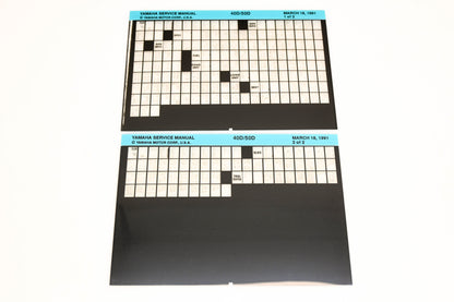 OEM Yamaha XM007-19 1991 40D/50D Service Manual Microfiche Lot
