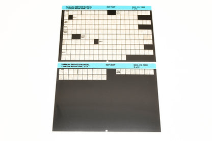 OEM Yamaha XM007-20 1988 40F/50F Service Manual Microfiche Lot