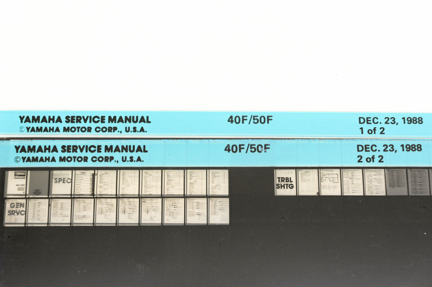 OEM Yamaha XM007-20 1988 40F/50F Service Manual Microfiche Lot