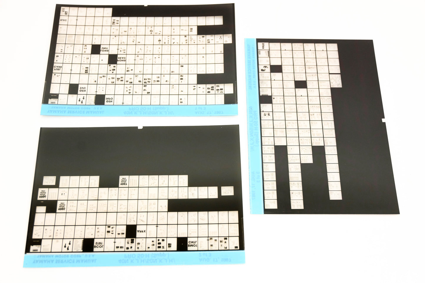 OEM Yamaha XM007-21 1987 40N,K,J,H/50N,K,J,H/Pro 50-H Supplement Manual Microfiche Lot