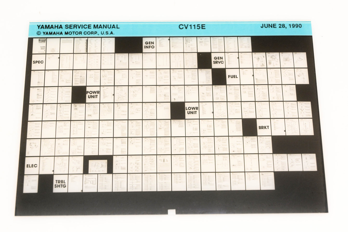 OEM Yamaha XM007-23 1990 CV115E Service Manual Microfiche