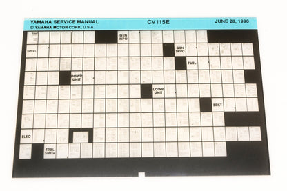OEM Yamaha XM007-23 1990 CV115E Service Manual Microfiche