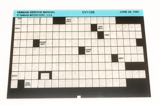 OEM Yamaha XM007-23 1990 CV115E Service Manual Microfiche
