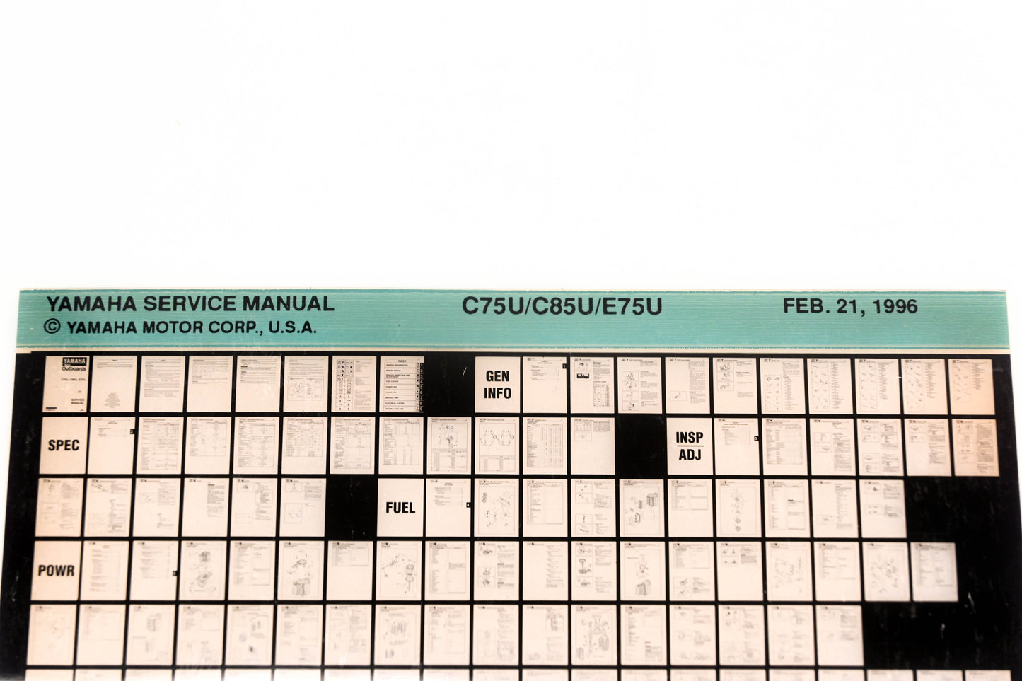 OEM Yamaha XM007-24 1996 C75U/C85U/E75U Service Manual Microfiche