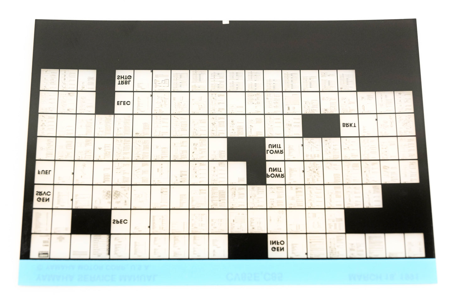 OEM Yamaha XM007-25 1991 CV85E, C85 Service Manual Microfiche