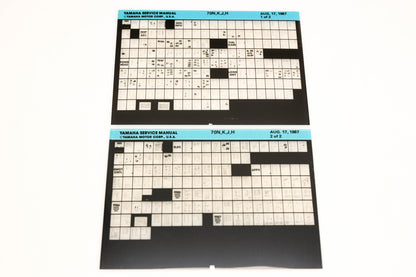 OEM Yamaha XM007-26 1987 70N,K,J,H Service Manual Microfiche Lot