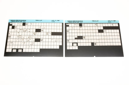 OEM Yamaha XM007-26 1987 70N,K,J,H Service Manual Microfiche Lot