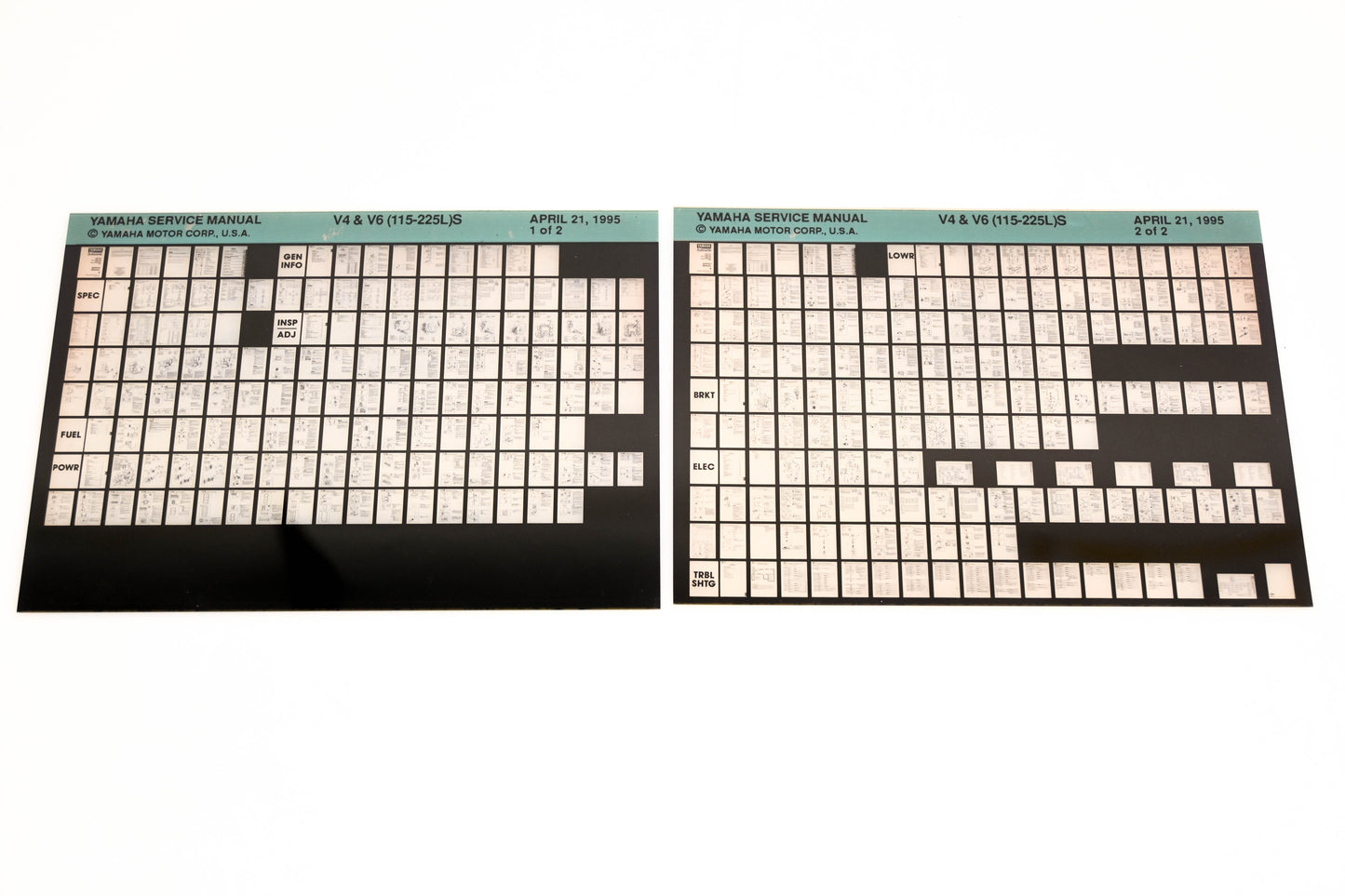 OEM Yamaha XM007-27 1995 V4 & V6(115-225L)S Service Manual Microfiche Lot