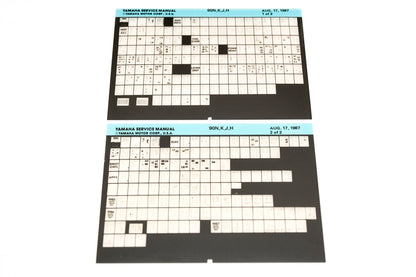 OEM Yamaha XM007-28 1987 90N,K,J,H Service Manual Microfiche Lot