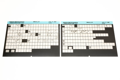 OEM Yamaha XM007-28 1987 90N,K,J,H Service Manual Microfiche Lot