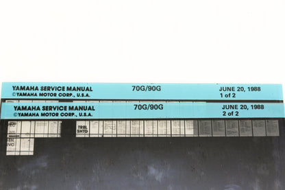 OEM Yamaha XM007-29 1988 70G/90G Service Manual Microfiche Lot