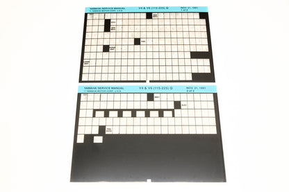 OEM Yamaha XM007-31 1991 V4 & V6(115-225)Q Service Manual Microfiche Lot