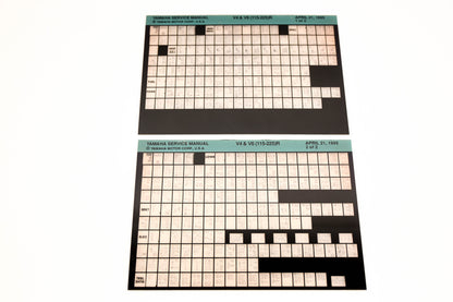 OEM Yamaha XM007-32 1995 V4 & V6(115-225)R Service Manual Microfiche Lot