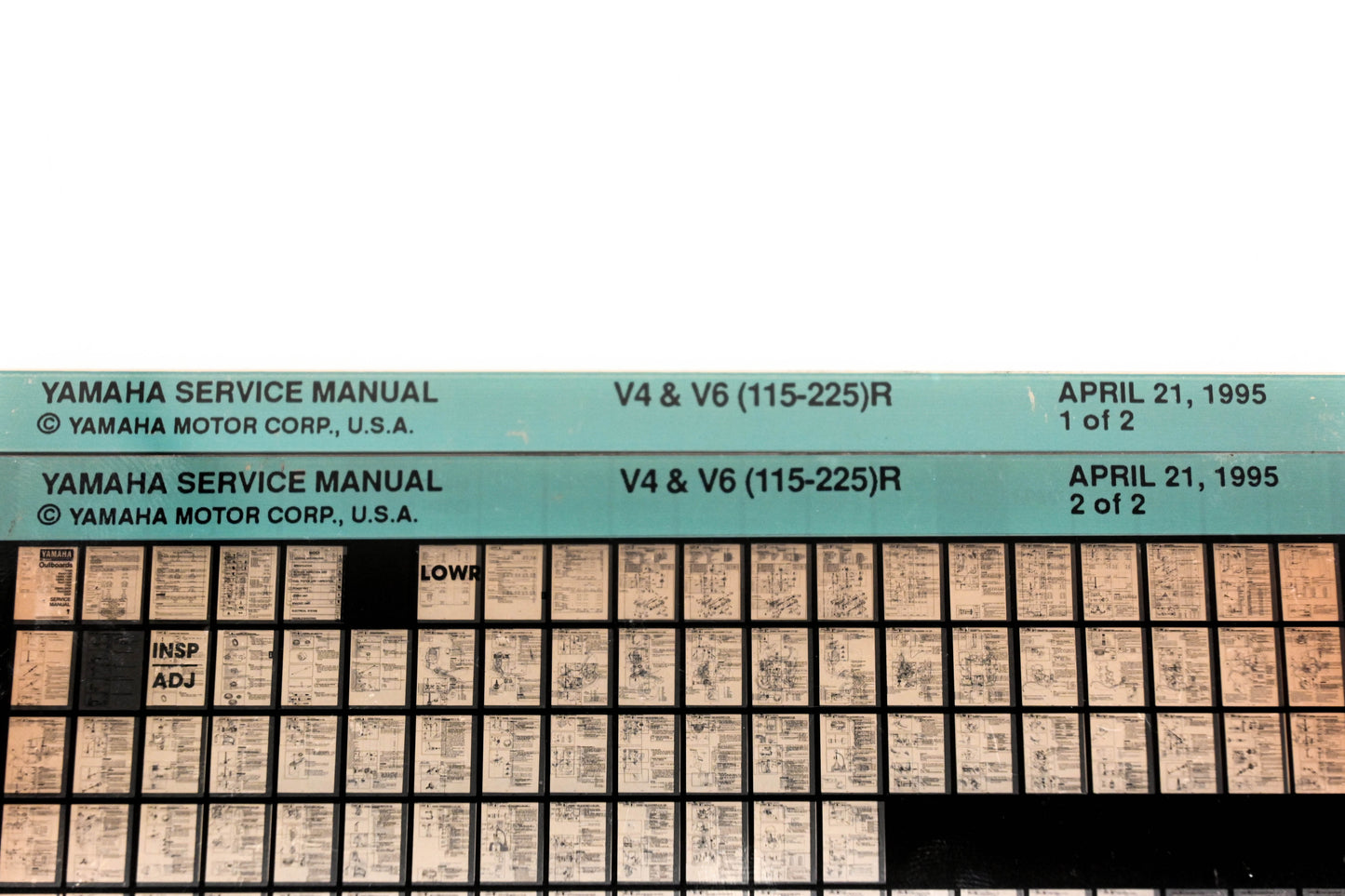 OEM Yamaha XM007-32 1995 V4 & V6(115-225)R Service Manual Microfiche Lot