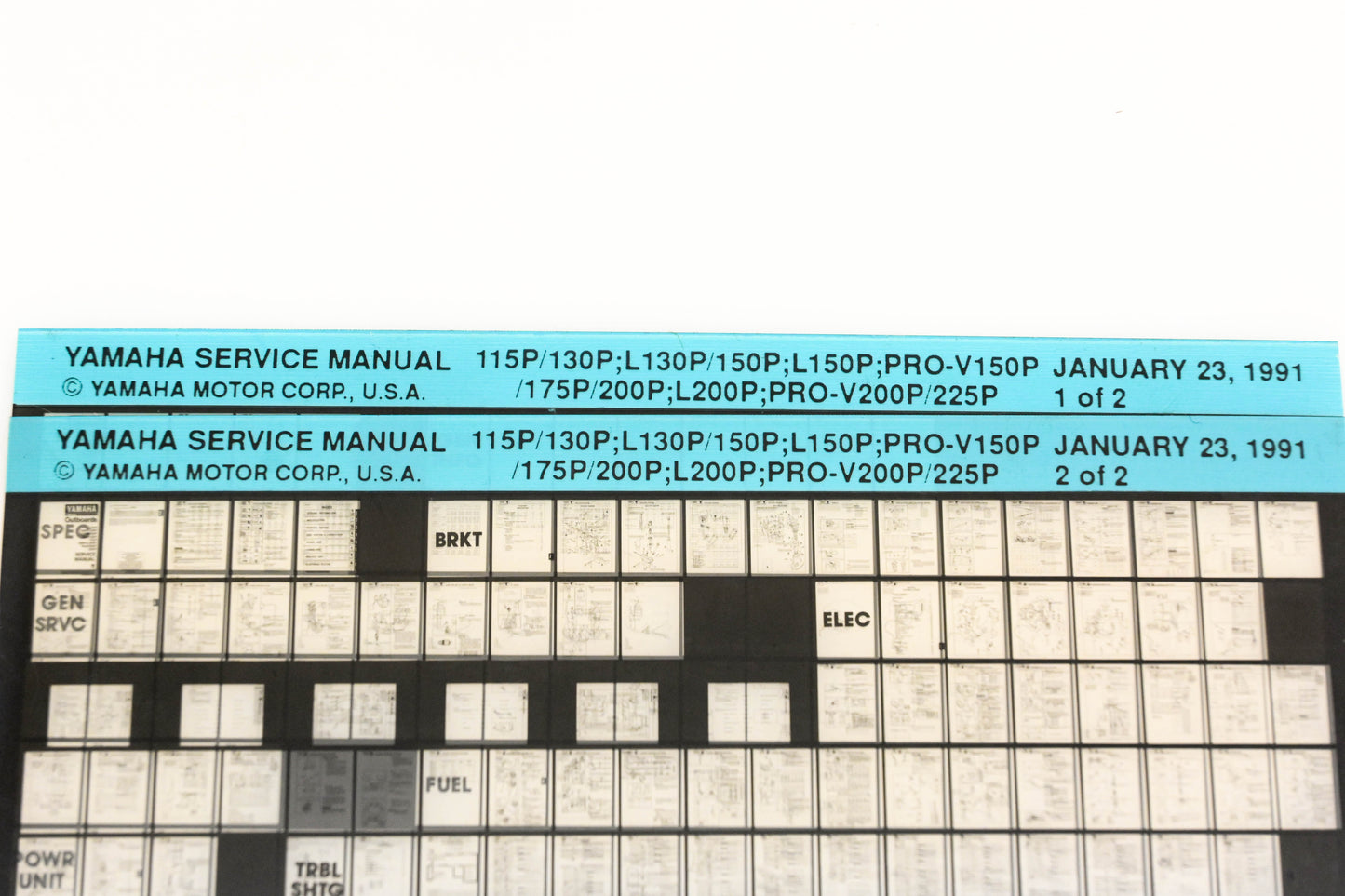OEM Yamaha XM007-34 115P/130P,L130P/150P,L150P,PRO-V150P/175P/200P,L200P,PRO-V200P/225P Microfiche Lot