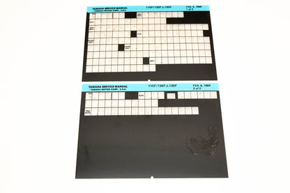 OEM Yamaha XM007-35 115F/130F,L130F Service Manual Microfiche Lot
