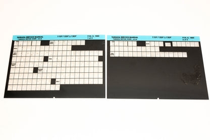 OEM Yamaha XM007-35 115F/130F,L130F Service Manual Microfiche Lot
